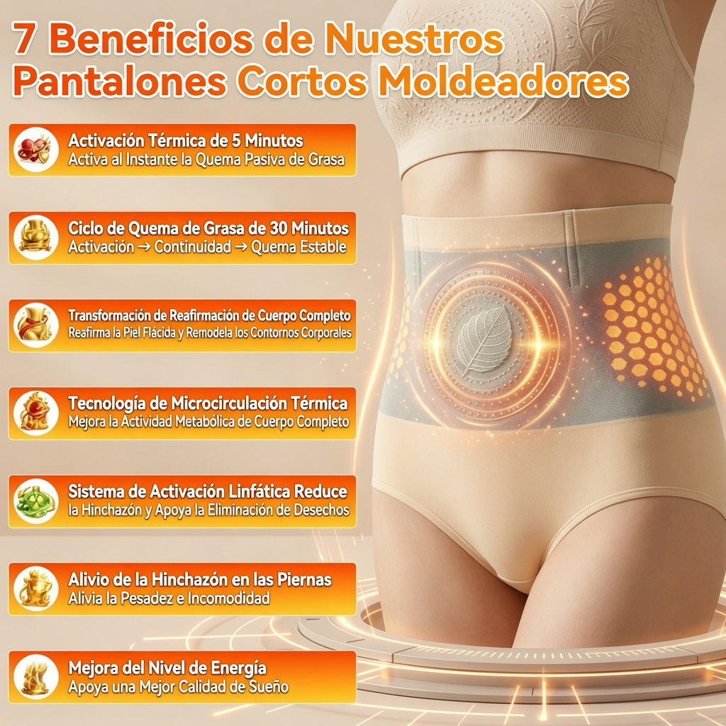 Short Moldeador 4 en 1 – Shapewear de Compresión Suave